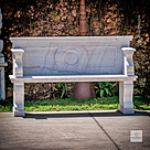 imagem do produto Banco Verona em Mármore Branco 140cm VRMP372 Sofisticação Quinta DellArte
