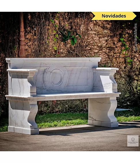 imagem de Banco Verona M�rmore Branco 140cm - VRMP372