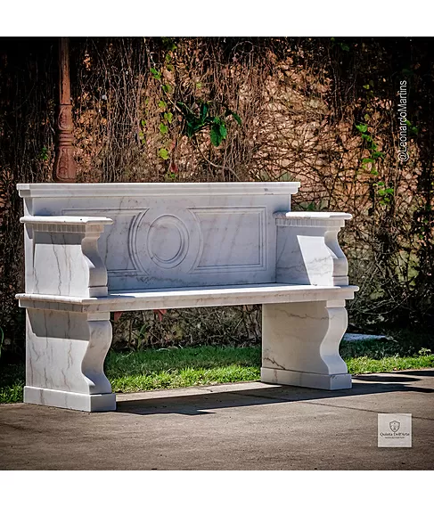 imagem de Banco Verona M�rmore Branco 140cm - VRMP372