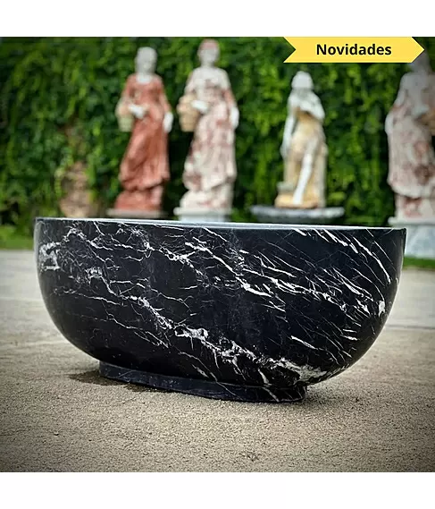 imagem de Banheira Nero Eleganza 55cm VRMP366 Sofisticação em Mármore