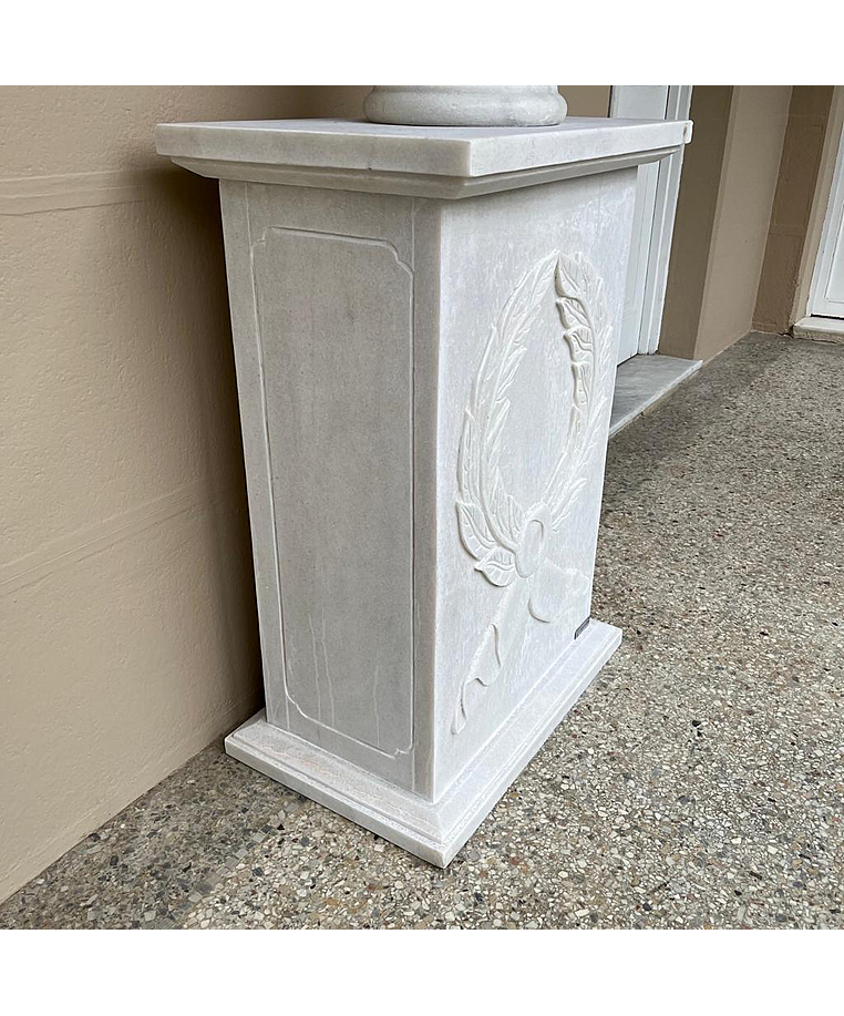 imagem do produto Base em Mármore Branco 100cm VRMP340 Elegância e Sustentação