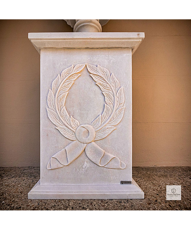 imagem do produto Base em Mármore Branco 100cm VRMP340 Elegância e Sustentação