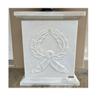 imagem do produto Base em Mármore Branco 80cm VRMP339 Sofisticação e Destaque