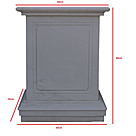 imagem do produto Base Grande em Mármore 80cm VRMP224 Para Esculturas e Projetos de Alto Padrão 