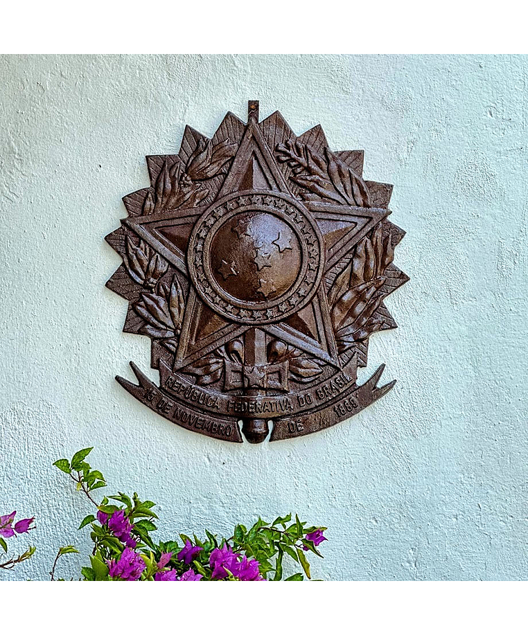 imagem do produto Brasão da República 50cm em Ferro Fundido VRFF273 Decorativo para Projetos Institucionais 