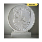 imagem do produto Bras�o Porsche M�rmore Branco 46cm - VRMP369