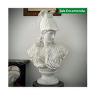 imagem do produto Busto Atena em Mármore Branco 83cm BMP075 Clássica 