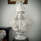 imagem do produto Busto Atena em Mármore Branco 83cm BMP075 Clássica 