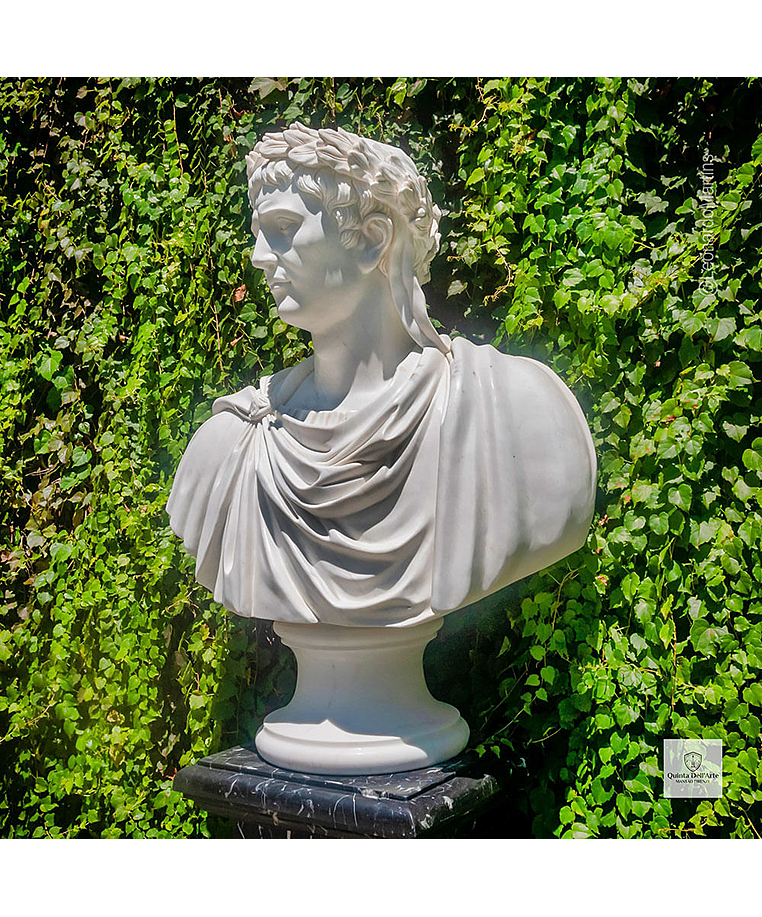 imagem do produto Busto Caio Júlio César em Mármore 59cm BMP053 Clássico e Imponente