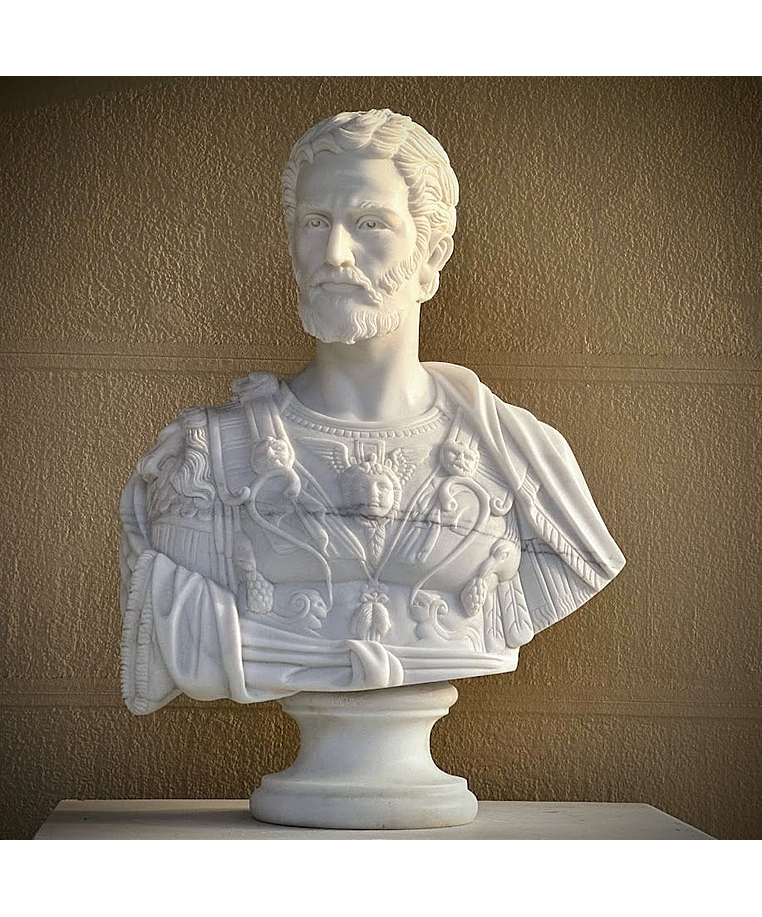 imagem do produto Busto Cosme I de M�dici M�rmore Branco 80cm - BMP082