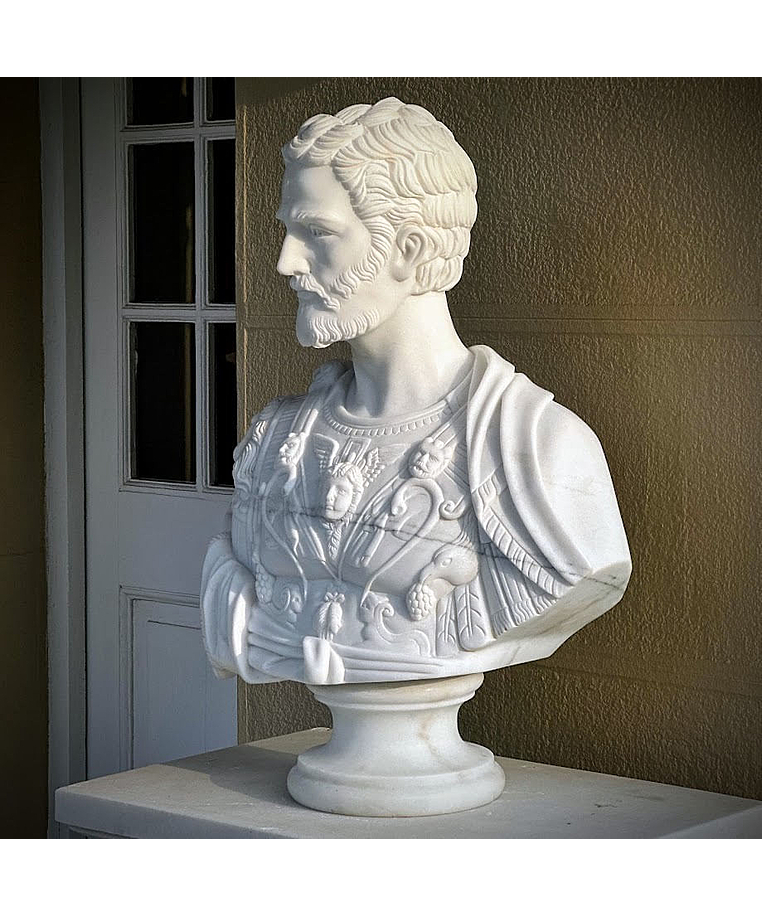 imagem do produto Busto Cosme I de M�dici M�rmore Branco 80cm - BMP082