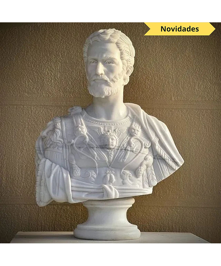 imagem do produto Busto Cosme I de M�dici M�rmore Branco 80cm - BMP082