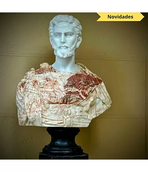 imagem de Busto Cosme I de M�dici M�rmore Rosso 80cm - BMP082C
