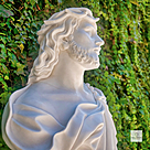 imagem do produto Busto de Jesus Cristo em M�rmore Branco 79cm - BMP061