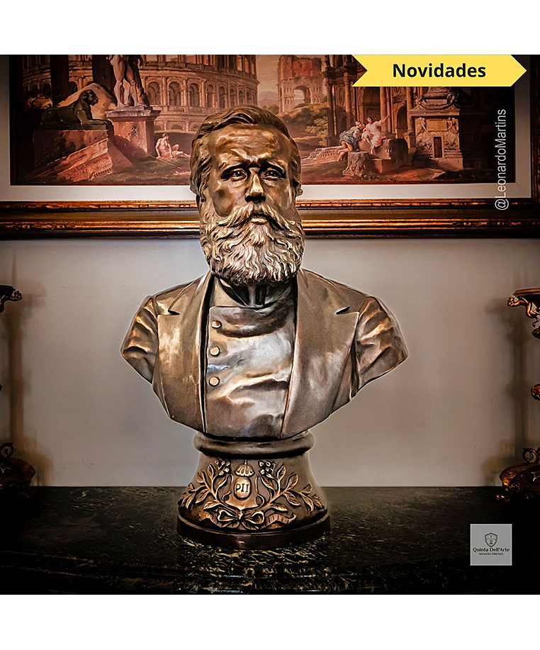 imagem do produto Busto Dom Pedro II em Bronze 70cm - BBZ085