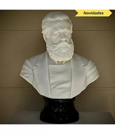 imagem de Busto Dom Pedro II M�rmore Branco 70cm - BMP084