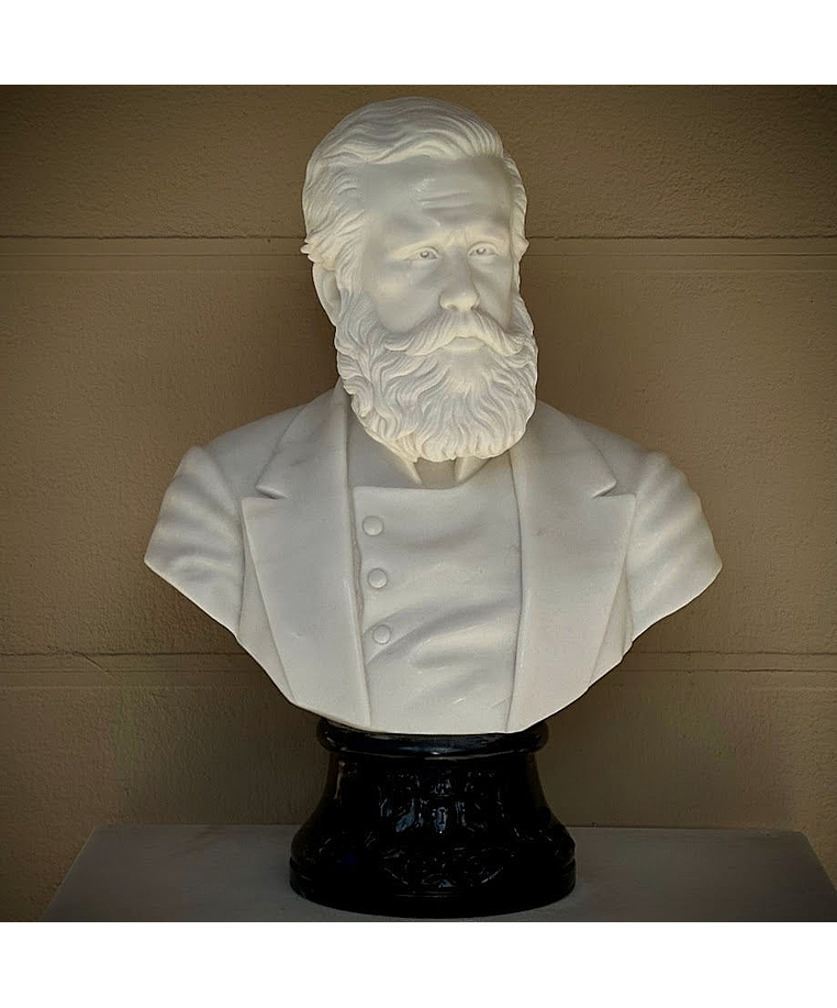 imagem do produto Busto Dom Pedro II M�rmore Branco 70cm - BMP084