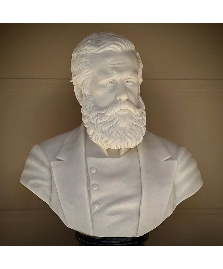imagem do produto Busto Dom Pedro II M�rmore Branco 70cm - BMP084