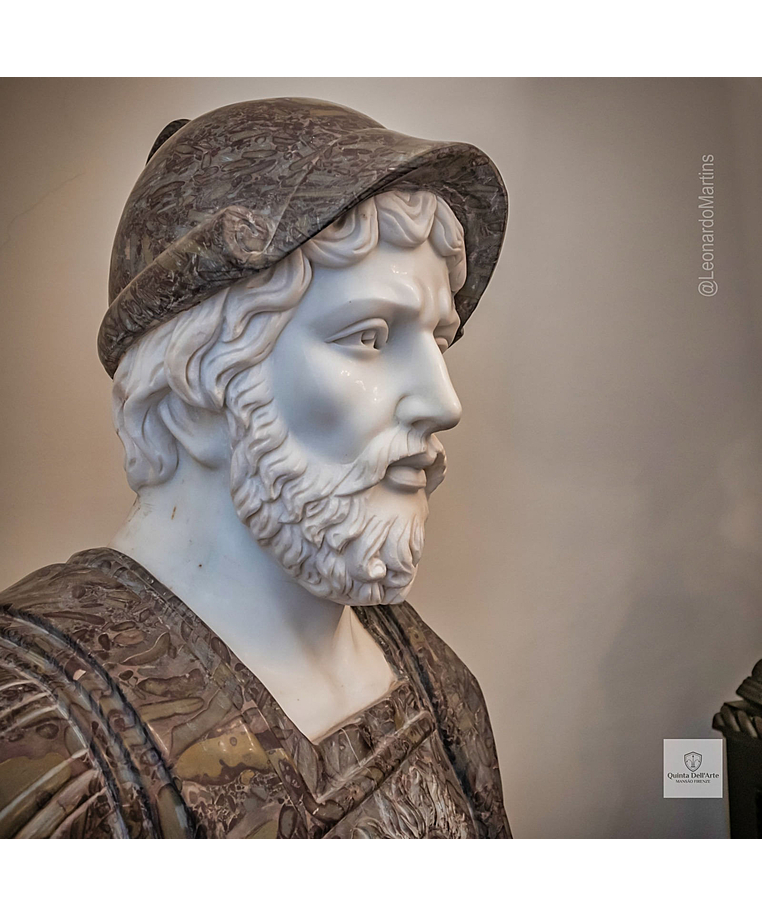imagem do produto Busto em Mármore Soldado Romano IV 84cm BMP045 Escultura de Luxo