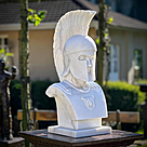 imagem do produto Busto Espartano em Mármore Branco 82cm BMP072 Força e Honra