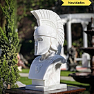 imagem do produto Busto Espartano em Mármore Branco 82cm BMP072 Força e Honra