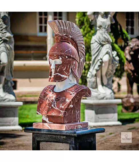 imagem de Busto Espartano M�rmore 82cm - BMP074