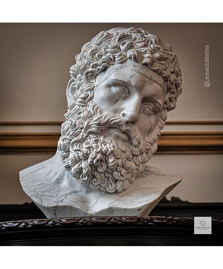 imagem do produto Busto Hércules em Mármore 50cm BMP081C