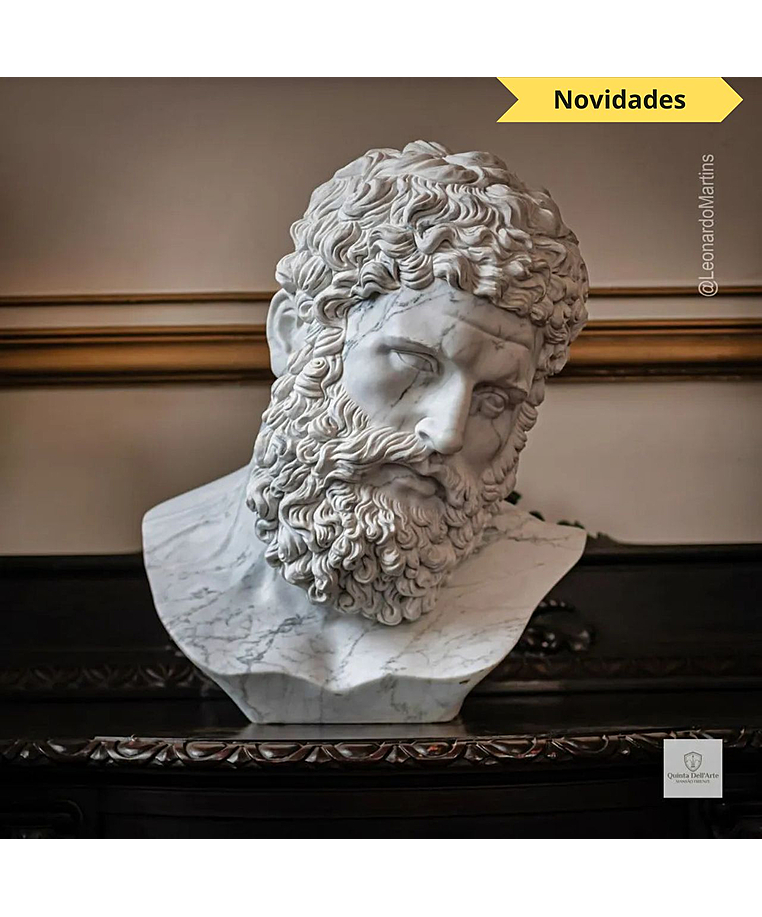 imagem do produto Busto Hércules em Mármore 50cm BMP081C