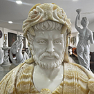 imagem do produto Busto Hércules IV em Mármore 80cm BMP036 Força e Grandiosidade