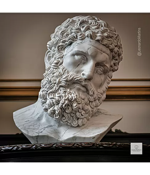 imagem de Busto H�rcules em M�rmore Carrara 50cm - BMP081C