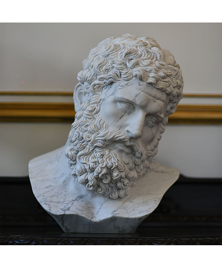 imagem do produto Busto H�rcules em M�rmore Carrara 50cm - BMP081C