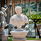 imagem do produto Busto Imperador Caracala em Mármore Branco 60cm BMP066 Escultura Clássica de Alto Padrão