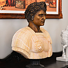imagem do produto Busto Imperador Romano C�sar em M�rmore Color e Bronze 80cm - BMP073