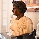 imagem do produto Busto Imperador Romano C�sar em M�rmore Color e Bronze 80cm - BMP073