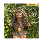 imagem do produto Busto Indígena em Bronze 60cm BBZ052 Escultura Artística Sofisticada