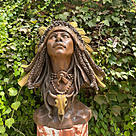 imagem do produto Busto Indígena em Bronze 60cm BBZ052 Escultura Artística Sofisticada