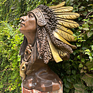 imagem do produto Busto Indígena em Bronze 60cm BBZ052 Escultura Artística Sofisticada
