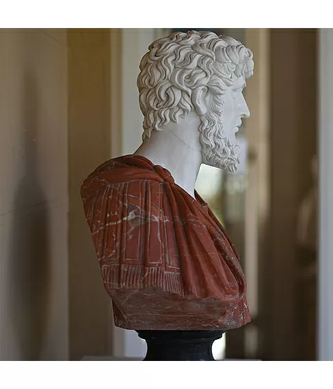 imagem de Busto Romano em Mármore 79cm BMP034 Escultura Clássica e Sofisticada