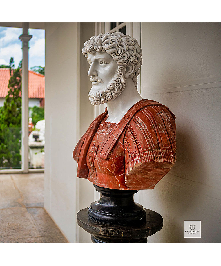 imagem do produto Busto Romano em Mármore 79cm BMP034 Escultura Clássica e Sofisticada