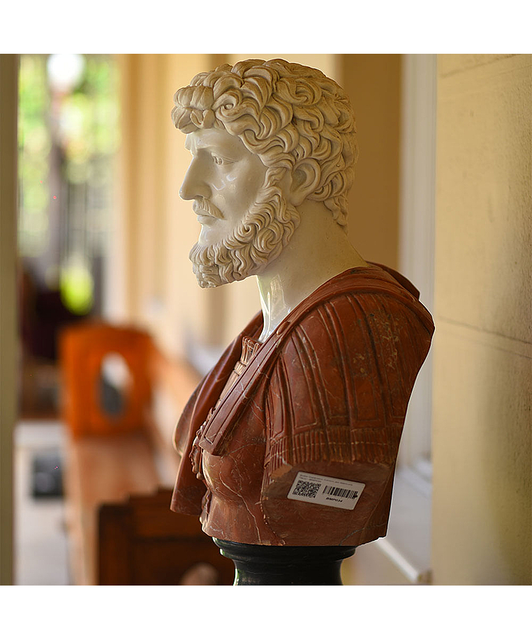 imagem do produto Busto Romano em Mármore 79cm BMP034 Escultura Clássica e Sofisticada