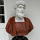 imagem do produto Busto Romano em Mármore 79cm BMP034 Escultura Clássica e Sofisticada