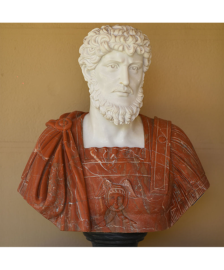 imagem do produto Busto Romano em Mármore 79cm BMP034 Escultura Clássica e Sofisticada