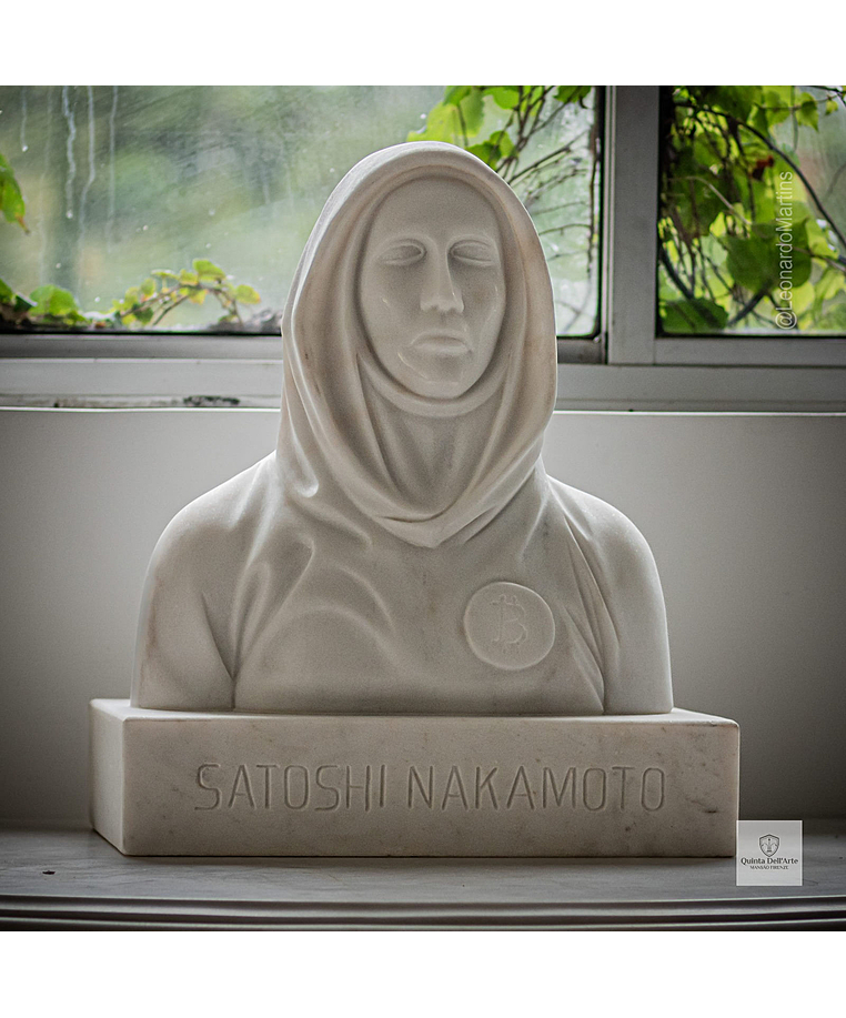 imagem do produto Busto Satoshi Nakamoto 50cm BMP080 Inovação e Exclusividade