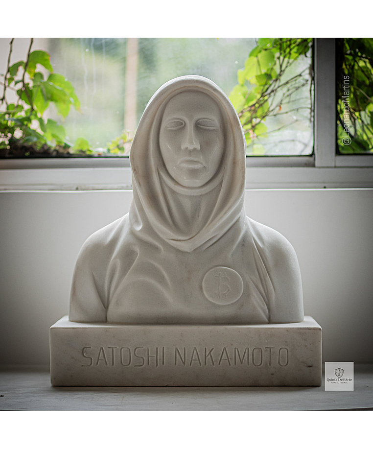 imagem do produto Busto Satoshi Nakamoto 50cm BMP080 Inovação e Exclusividade