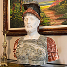 imagem do produto Busto Soldado Romano III em Mármore 81cm BMP040 Escultura de Presença e Sofisticação