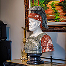 imagem do produto Busto Soldado Romano III em Mármore 81cm BMP040 Escultura de Presença e Sofisticação