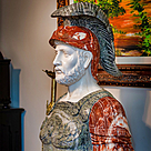 imagem do produto Busto Soldado Romano III em Mármore 81cm BMP040 Escultura de Presença e Sofisticação