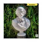 imagem do produto Busto William Shakespeare em Mármore Branco 83cm BMP060 Escultura Clássica Sofisticada