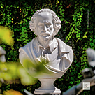 imagem do produto Busto William Shakespeare em Mármore Branco 83cm BMP060 Escultura Clássica Sofisticada