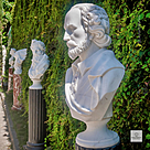 imagem do produto Busto William Shakespeare em Mármore Branco 83cm BMP060 Escultura Clássica Sofisticada